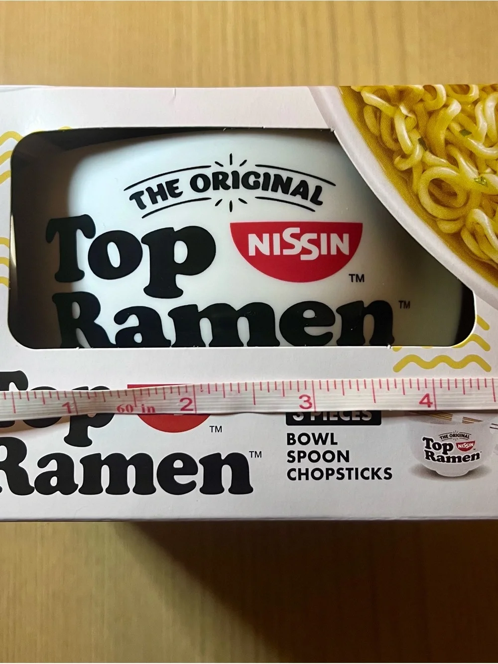 Nissin Top Ramen Novelty Bowl Set - Bowl, Spoon, Chopsticks